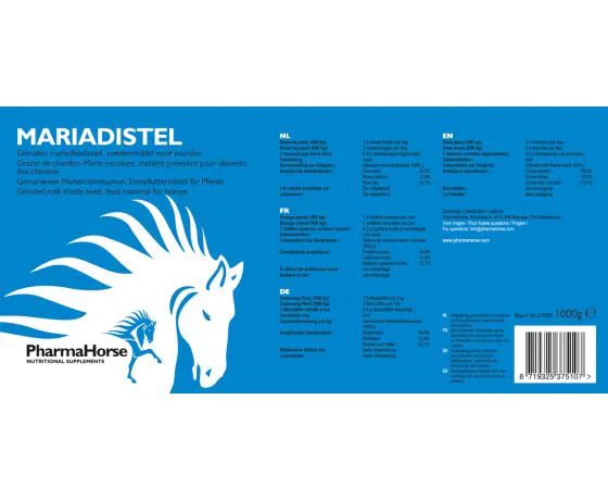 Dodson & Horrell Cardo Mariano Per Cavalli - 500 G - Sostegno Funzione Epatica E Depurazione